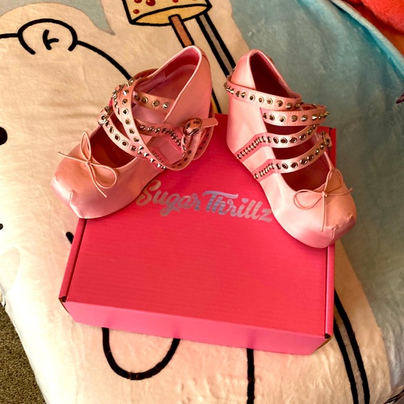 RARE!! Dolls Kill Ballet Slippers Platforms Sonata Shoes - Picture 6 of 7